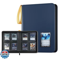 ProCase 4 Pocket Top Loader Binder, Holding 144 Cards in 3"x4" Toploaders, Si