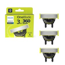 Philips Norelco OneBlade 360 Blade Replacement, 3-Pack Genuine Replace