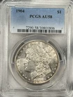 1904-P Morgan Dollar $1 PCGS AU58 Philadelphia Silver One US Coin BETTER DATE!