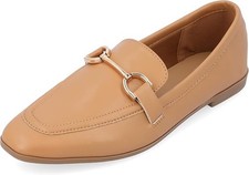 Journee Collection Women's Mizza Tru Comfort Foam Square Flats, Tan Size 8M