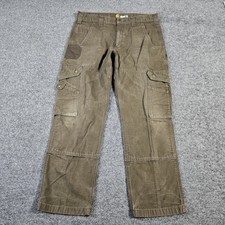 Carhartt Double Knee Cargo Pant Mens 34X30 Brown Ripstop Relaxed Fit B342 Skater