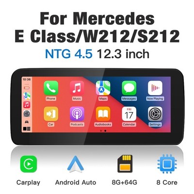12.3'' Wireless Carplay Auto Display Radio Für Mercedes Benz E Klass W212 NTG 4.5