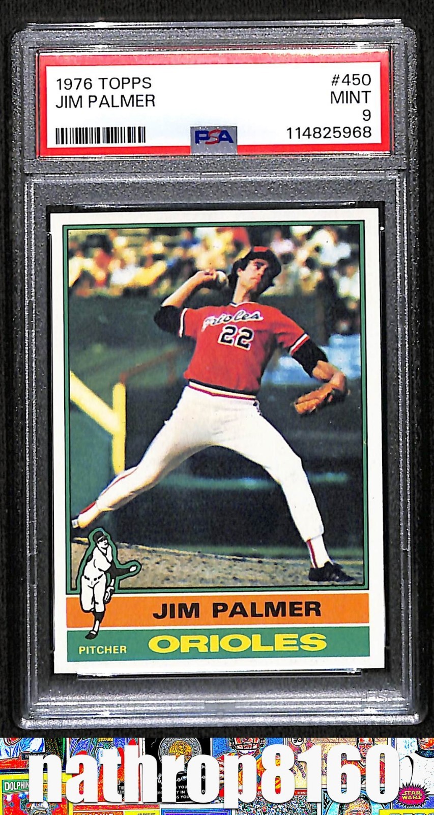 1976 Topps Baseball #450 Jim Palmer HOF Baltimore Orioles PSA 9 MINT 13415