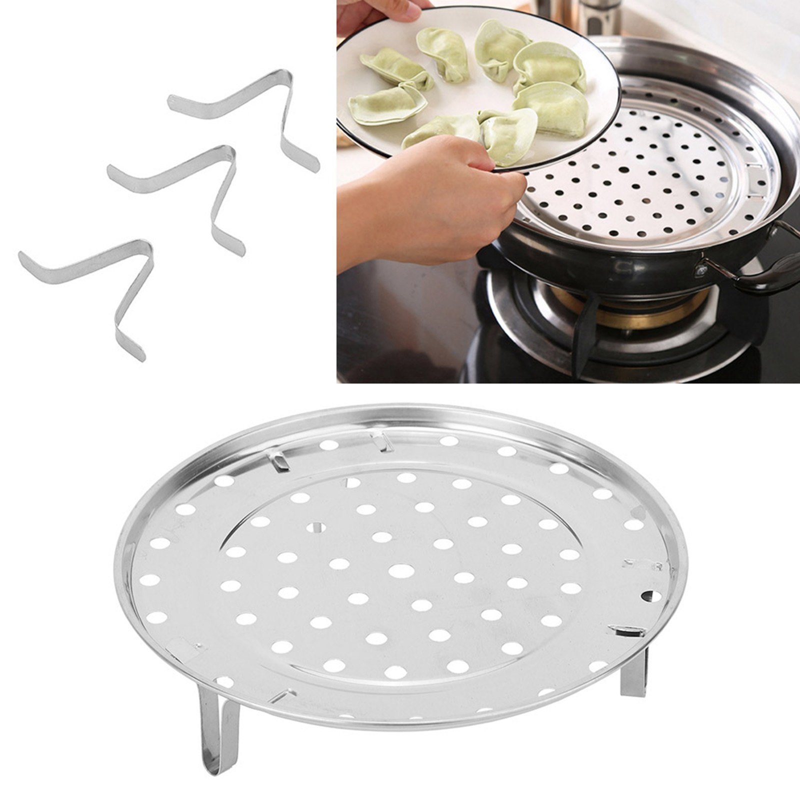 ⁺ Stainless Steel Steam Holder Tray Shelf Cooking Accessories