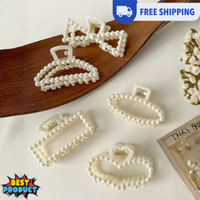 5pcs Women's Faux Pearl Hair Claw Set Casual Hair Clips Elegant Hair Accessory