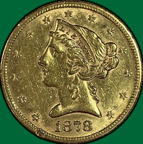 1878 Liberty Half Eagle — photo from the most recent tracked eBay sale