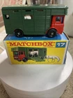 Matchbox Lesney VTG 1960s Horse Box #17 w/ Horses - Brand New in Original Box
