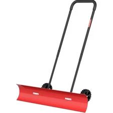Snow Shovel Alloy Steel Plastic 38 Inch Wide Bi-Directional Snow Pusher