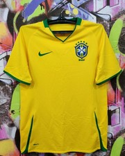 Nike Brazil 2008 2009 Home Football Shirt Soccer Jersey Vintage Top Y2K Mens S