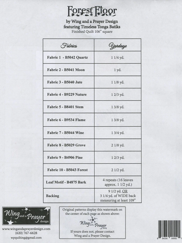 Forest Floor Quilt Pattern by - Image 2 of 2