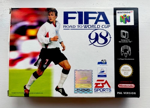 FIFA 98 Road to World Cup Nintendo 64 PAL Cart Boxed With Manual