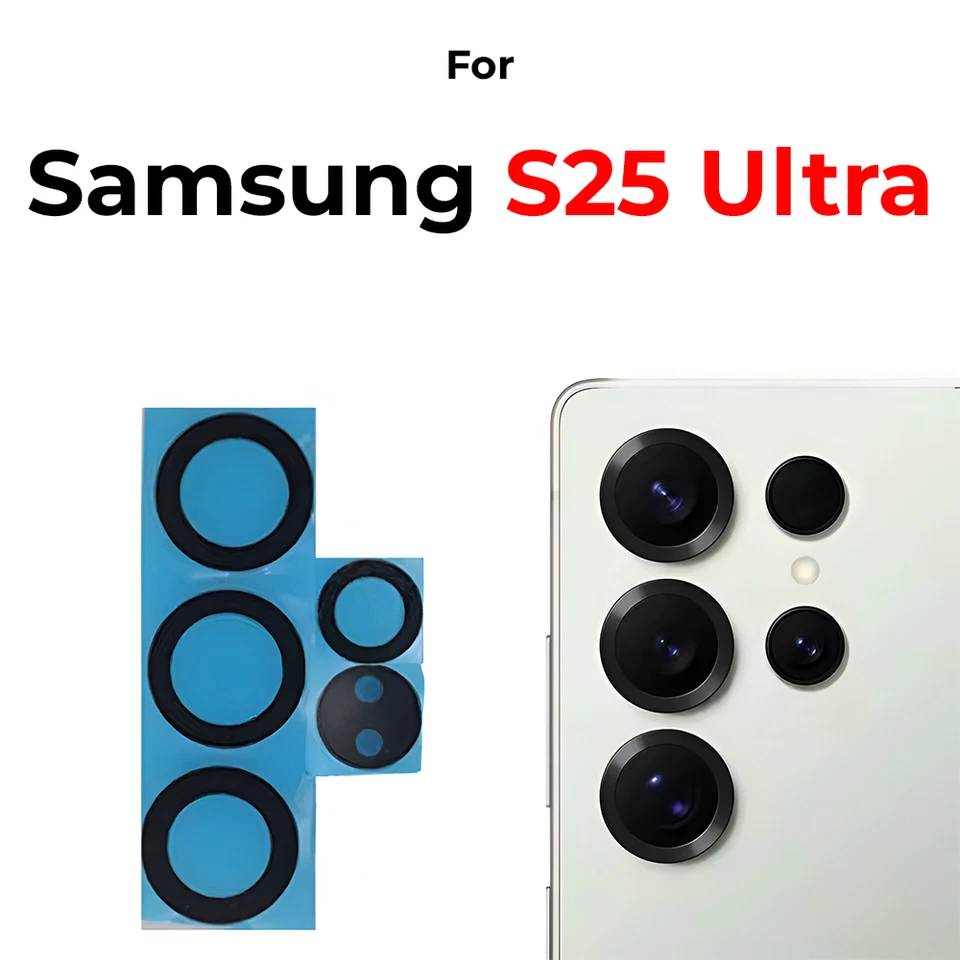 XOTEK Kamera Glas für Samsung Galaxy S25 Ultra Kameralinse Scheibe Camera Glass Lens