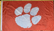 Clemson Tigers Flag 3x5 NCAA Orange White Paw Logo Banner Grommet 3x5