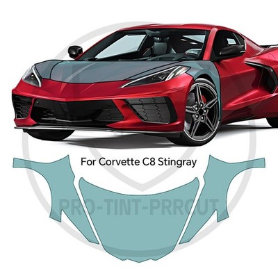 Corvette C8 Stingray 20-26 Hood Fender Precut Paint Protection Film Clear PPF