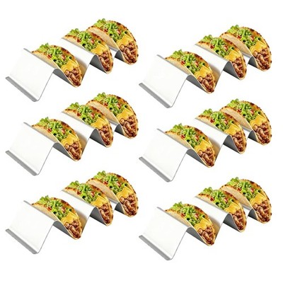 6 Stück Taco Halter Ständer Edelstahl 3 Tacos Halter 21,5x1