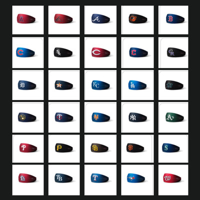 NEW Team MLB Synthetic Headbands - ALL MLB BASEBALL TEAMS AVAILABLE