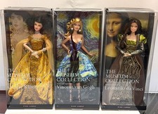 Barbie Museum Collection 3 Doll Set Klimt Van Gogh Da Vinci Mattel Collectible