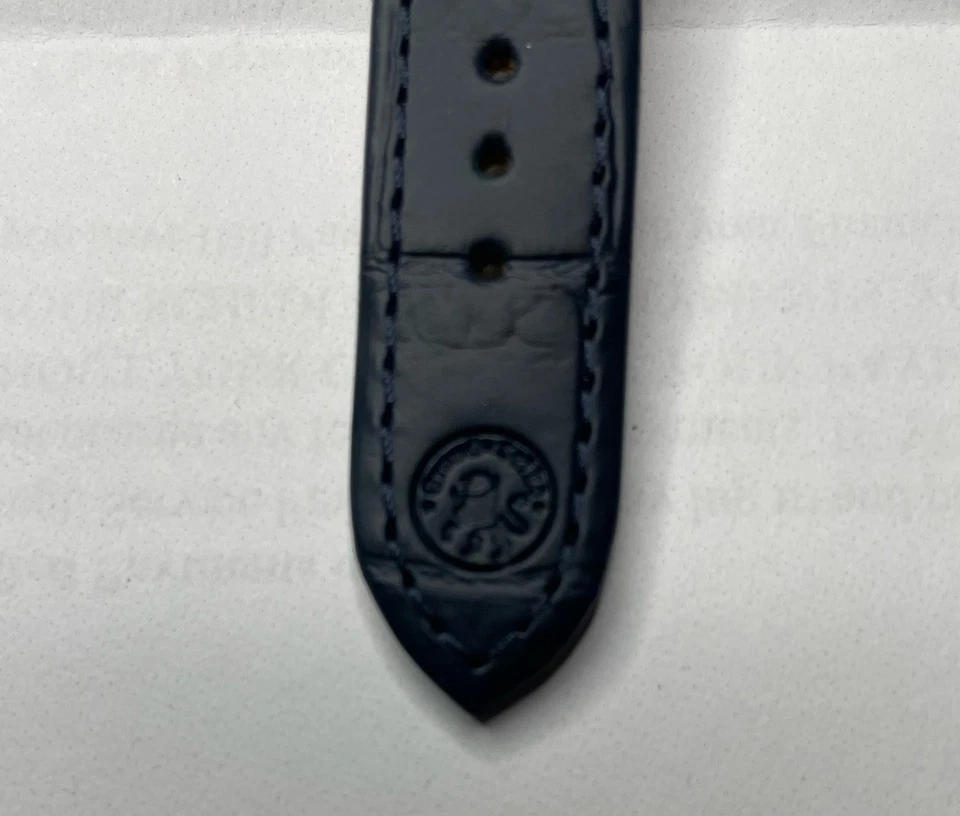 Authentic JR For GRAND SEIKO 19mm - 16mm Blue Calfskin Leather Band Strap - Image 4 of 4