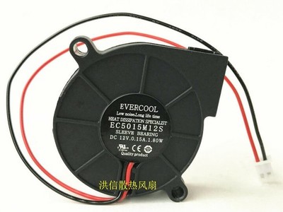 1PC EVERCOOL EC5015M12S 12V 0.15A 1.80W 2-Wire Turbo Blower Cooling Fan *LH