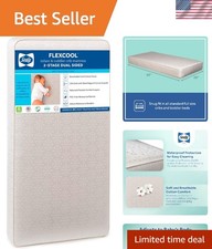 Breathable Crib Mattress Toddler Bed Fit Waterproof Cotton Cover Toy Safe Cozy