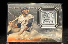 2021 Topps 70th Anniversary Manufactured Logo Patch Willie McCovey #T70P-WM /299