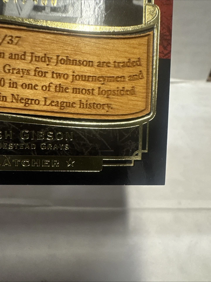 JOSH GIBSON 2003 SP Legendary Cuts ETCHED IN TIME Insert Card #ET-JG #137/400 - Image 4 of 4