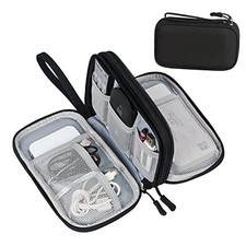 Travel Cable Organizer Pouch Electronic Accessories Carry Case Black Small