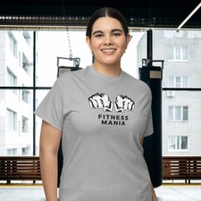 Women's Classic Fit Round Neck Gym Wear T-Shirt Fitness Workout Athletic Tee