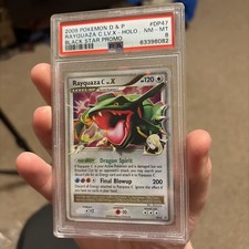 Rayquaza C LV X Holo #DP47 Black Star Promo 2009 Pokemon D & P PSA 8