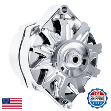 WAGSON Chrome GM 1 Wire Alternator New Self Exciting High Output 105A One Wire