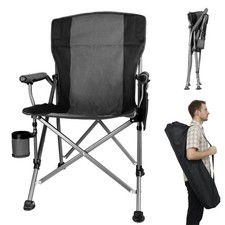 Folding Camping Chair with Cup Holder and Storage Bag, Heavy Duty Support 400...