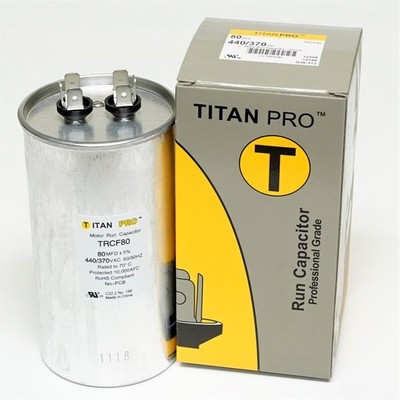 Titan Pro 80 MFD 440-370 V HVAC Motor Run Capacitor