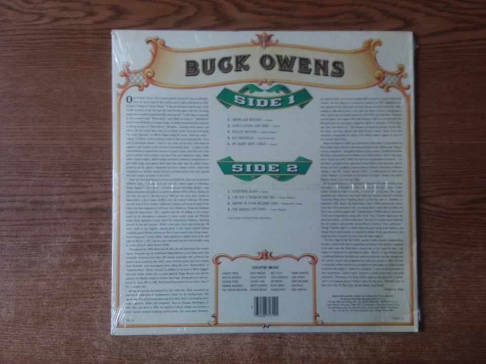 1981 MINT- UNOPENED BUCK OWENS- Country Music STW 114 SLEEVE LP33 - Image 2 of 2