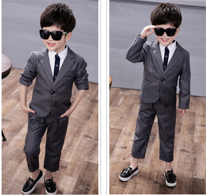 Kids Baby Boys Wedding Party Suit Outfits Concert Gentleman Coat Pants Clothing