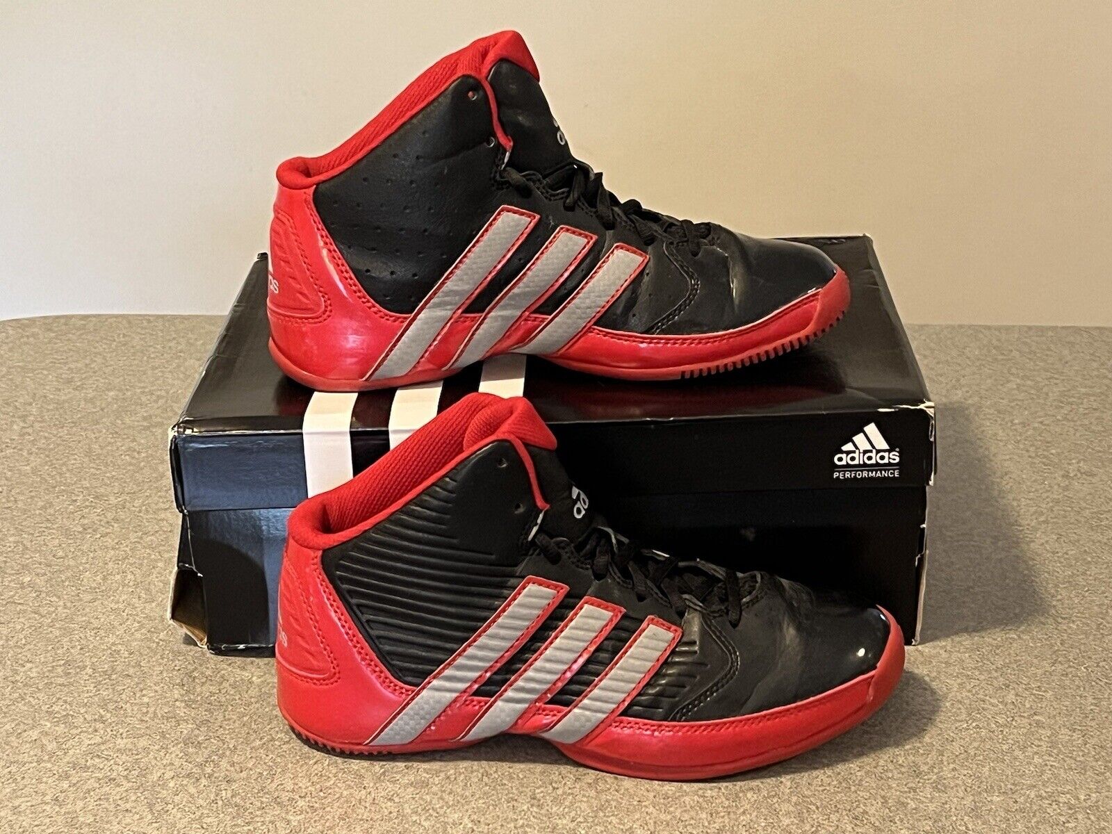 Adidas Boys TD K Black and Scarlett Red Size | eBay