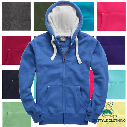 Premium Zipped Hoodie with Thumb Holes, Soft Feel, MALE SIZED UNISEX 21