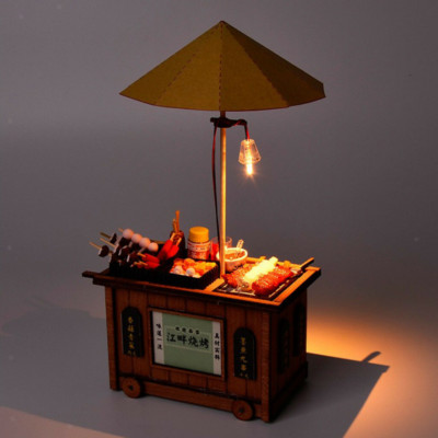 Barbecue Booth Roadside Booth 1/12 Dollhouse Miniature