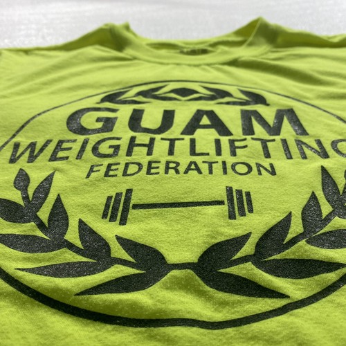 Camiseta Grande Guahan Soldier Guam Federación de Levantamiento de Pesas Para Hombre Defectos Usada - Imagen 6 de 12