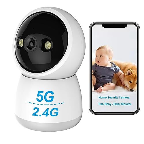 Indoor Security Camera 2K 3MP Pet Camera with App WiFi 2.4GHz/5G Home Securit...-image