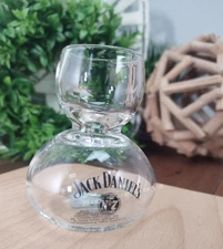 Jack Daniel's - Jigger Double Bubble Shot Glass Chaser - Whiskey on Water 4.5oz