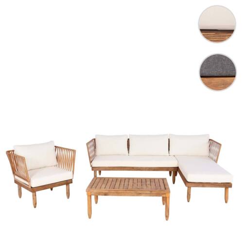 Garten-Garnitur HWC-L29, Garnitur Sitzgruppe Lounge-Set Sofa, Akazie Holz MVG - Bild 1 von 14