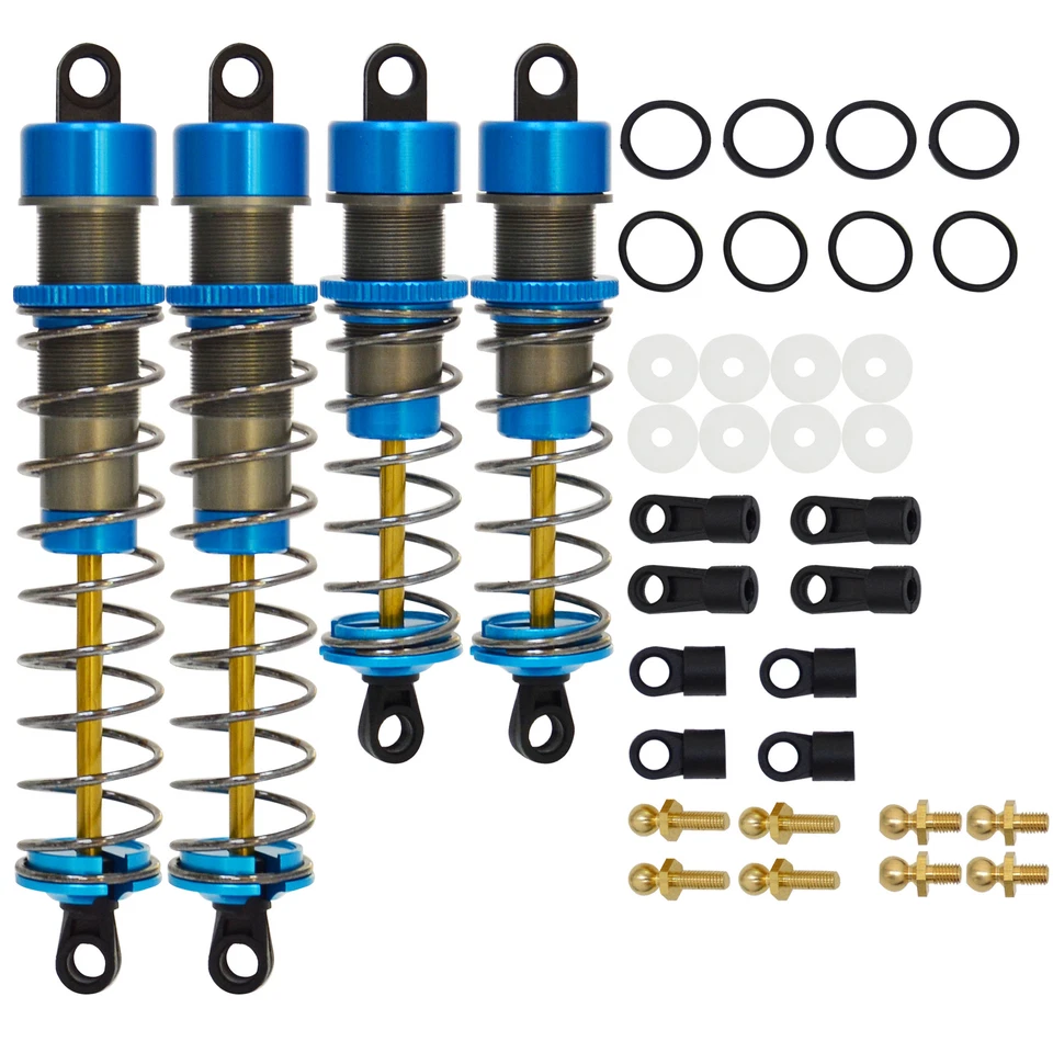 Amortiguador de aluminio lleno de aceite para Tamiya XV-02 DT-02 DF-03 DN-01 TRF201 BB01 #54028 Foto 4 de 4
