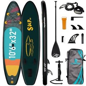 Pooboo 10'6 Inflatable Stand Up Paddle Board 6' Thick Blow Up SUP Paddle Board