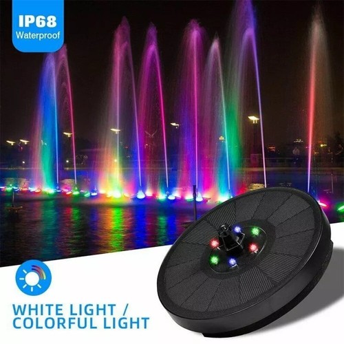 LED Wasserspiel Solar Pumpe mit Akku Springbrunnen Teich Pumpe Brunnen Garten - Bild 13 von 14