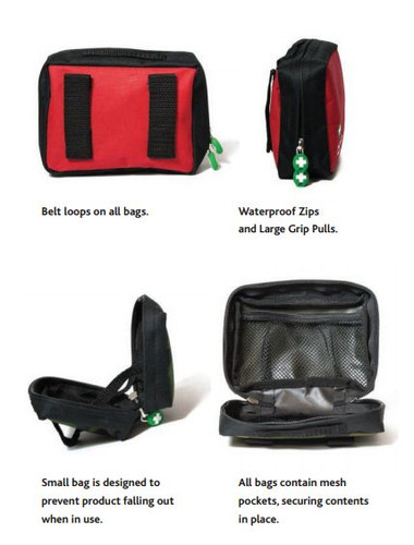 LEERE GROSSE ERSTE HILFE TASCHE - GRÜN - GÜRTELSCHLAUFEN & NETZTASCHEN - AUSSENSPORT - Bild 3 von 4