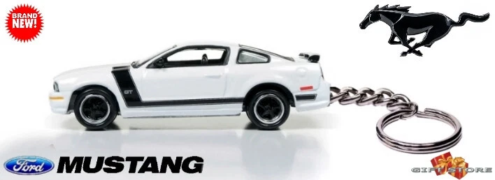 🎁🆕🚦VERY RARE KEYCHAIN WHITE FORD MUSTANG GT BOSS CUSTOM Ltd Ed💕NICE GIFT💕🎁 - Image 4 of 4