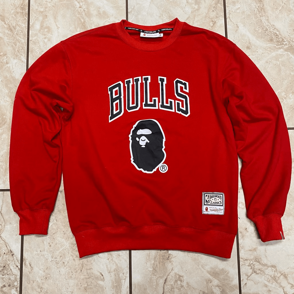 Chicago Bulls Jersey Bape Bulls Sweatshirt A Bathing Ape Men's