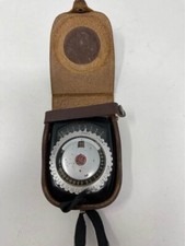 Vintage General Electric Exposure Meter Type PR-1 for Film Plates Leather Case