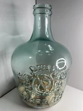 Vidrios San Miguel 100% Recycled Glass Tint Green Cabernet Wine Jug ~ 17” Tall