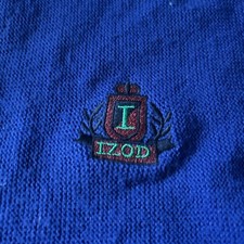 Vintage Izod Cardigan Mens XL Blue Sweater Preppy Classic Golf Made In USA